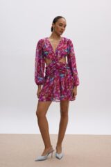 Ciel Concept Floral Cut-Out Mini Dress