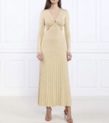 Michael Kors: Metallic Ribbed Maxi Dress