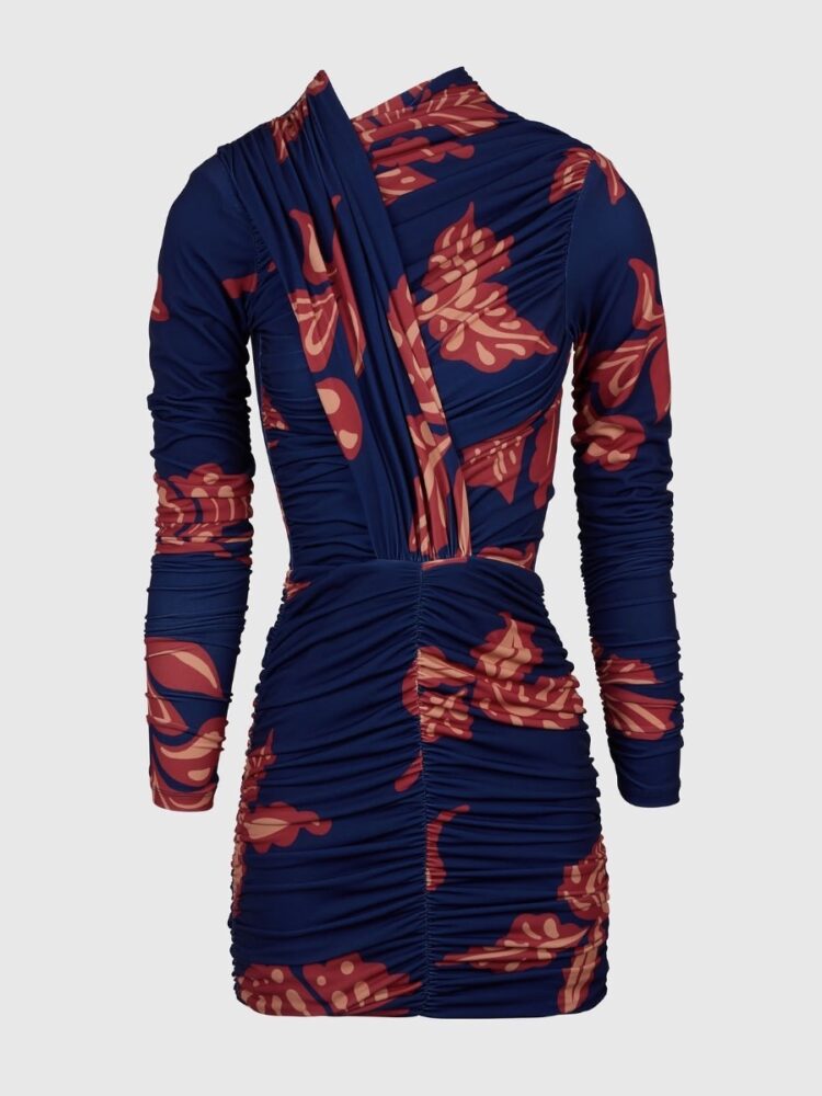 Trilogy: Alie Floral Draped Mini Dress