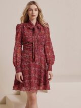 Mini Φόρεμα Dia Burgundy Kaleidoscope