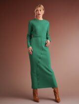 Karavan Green Cable Knit Maxi Dress