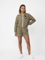 Khaki Parachute Co-ord Set "Bubblegum"