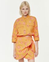 Access Fashion Broderie Anglaise Co-ord Set – Mustard & Pink Contrast