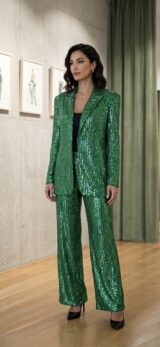 Vassia kostara Emerald Sequin Statement Set – Limited Edition