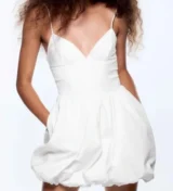 ZARA White Bubble Dress