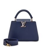 Louis Vuitton Midnight Blue Taurillon Marble Enamel Capucines MM