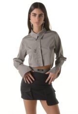 Trilogy Crop Shirt - Grey