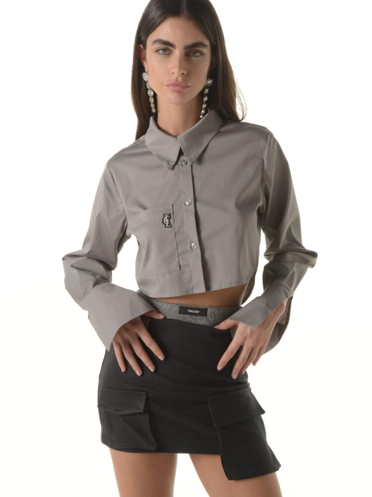 Trilogy Crop Shirt - Grey