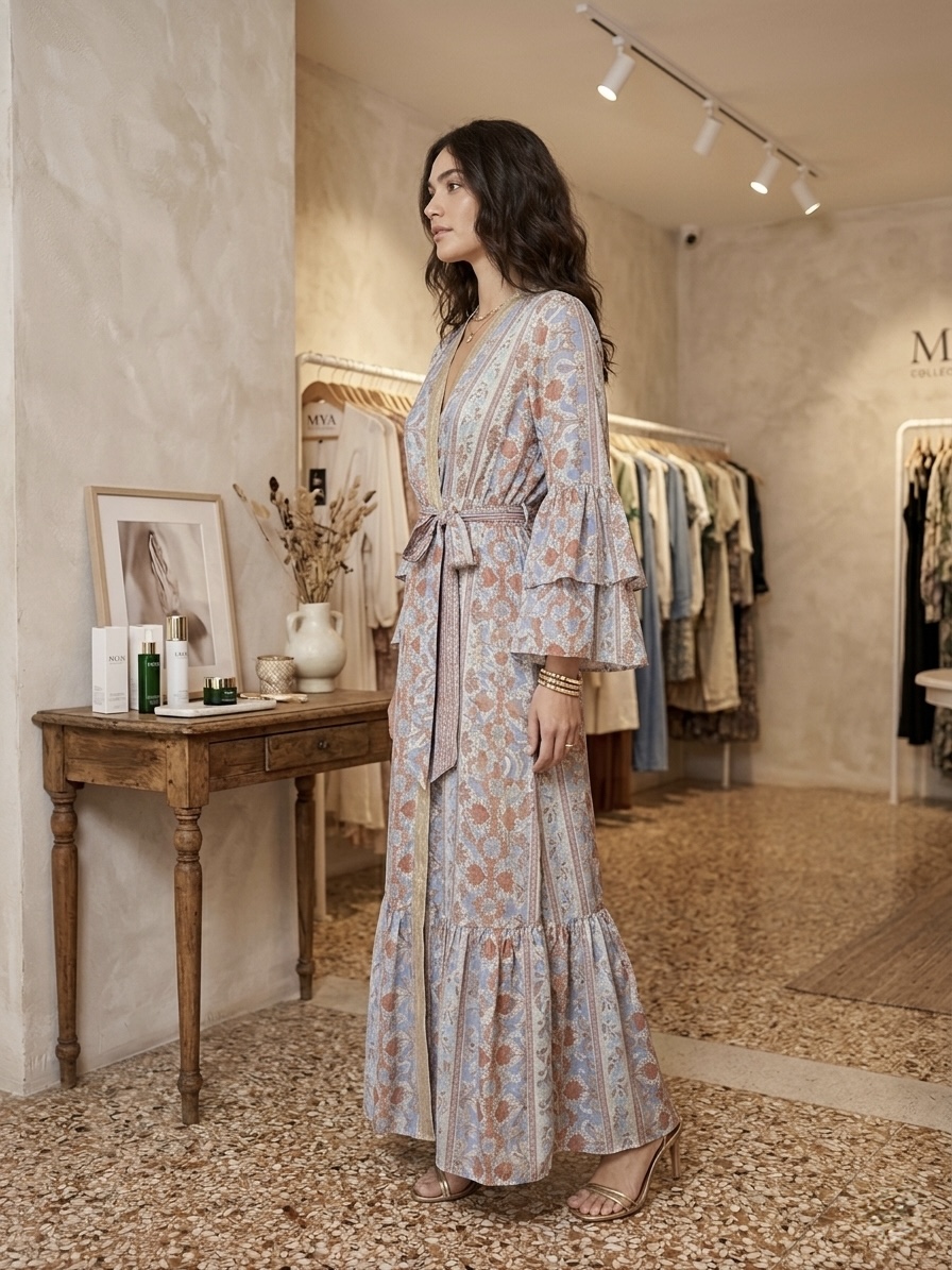 Mya Collection Boho-Chic Maxi Wrap Dress - Image 3