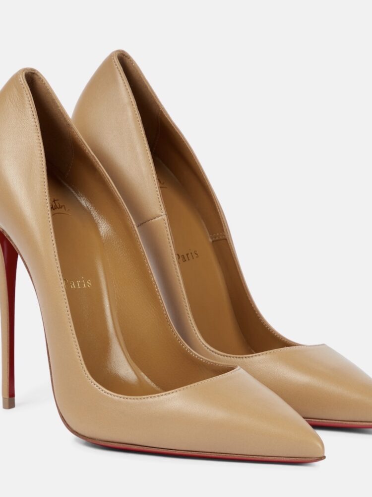Christian Louboutin | Kate 100 Nude Leather Pumps