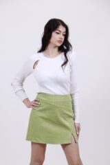 Φούστα LADIES SKIRT CORDUROY PISTACHIO