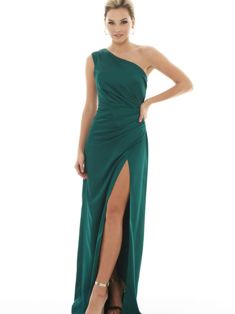 Μάξι Σατέν One Shoulder Φόρεμα eirini lytra routzeraki