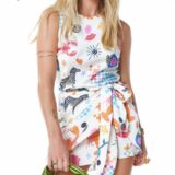 Never fully dressed Ivory lobster Emily mini skirt and top