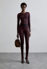 MOON CREWNECK - LONG SLEEVED TOP AND LEGGINGS - BLACK/RED