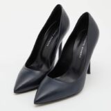 Giuseppe Zanotti Blue Leather Pointed Toe Pumps