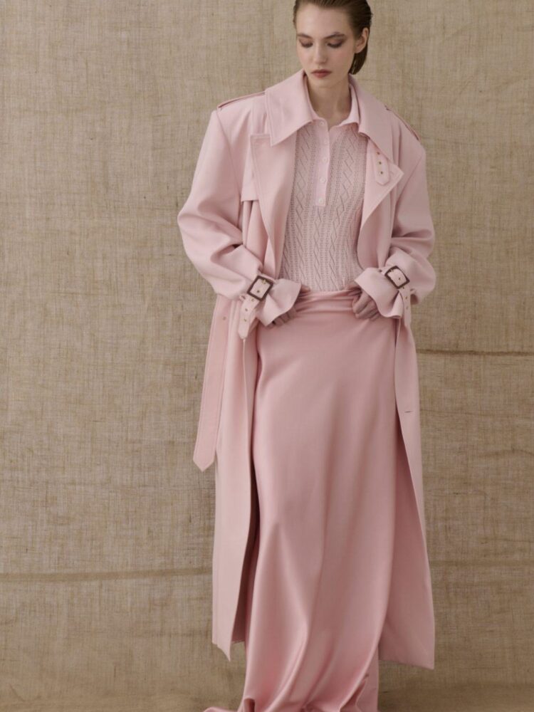 Φούστα Maxi DUSTY PINK SATIN MERMAID SKIRT VASSIA KOSTARA LIMITED COLLECTIONS