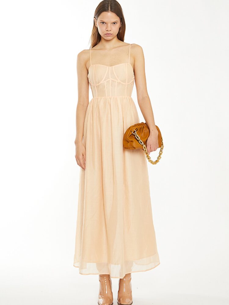 Glamorous peach φόρεμα