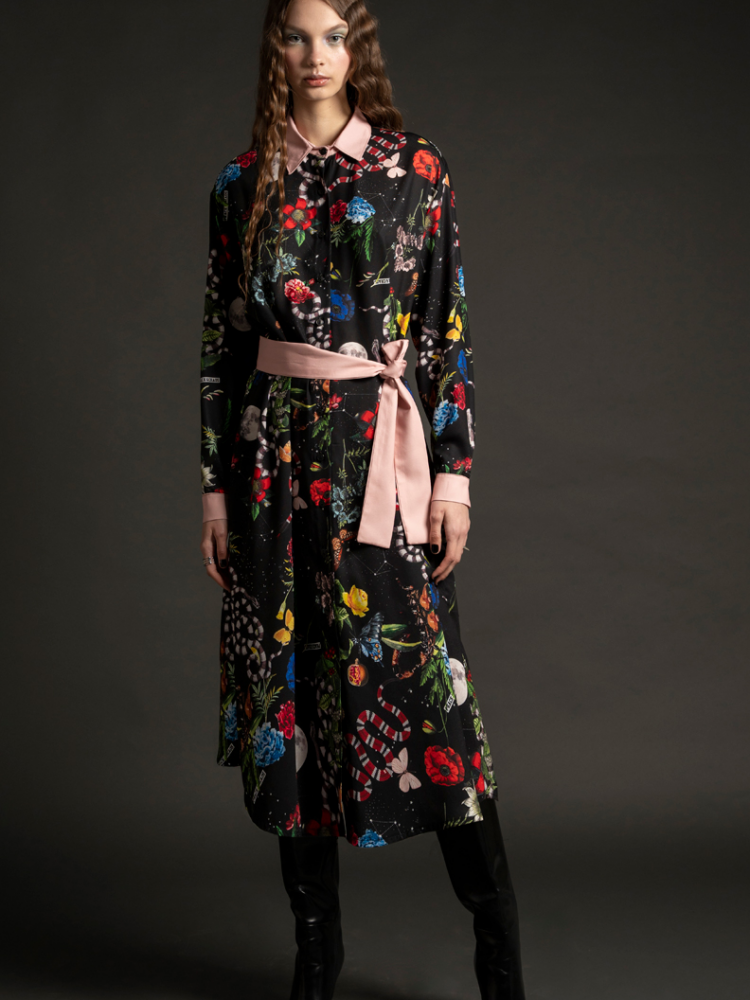 Peace and chaos Nocturnal Midi Dress