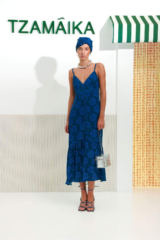 Arpyes HIBISCUS dress BLUE
