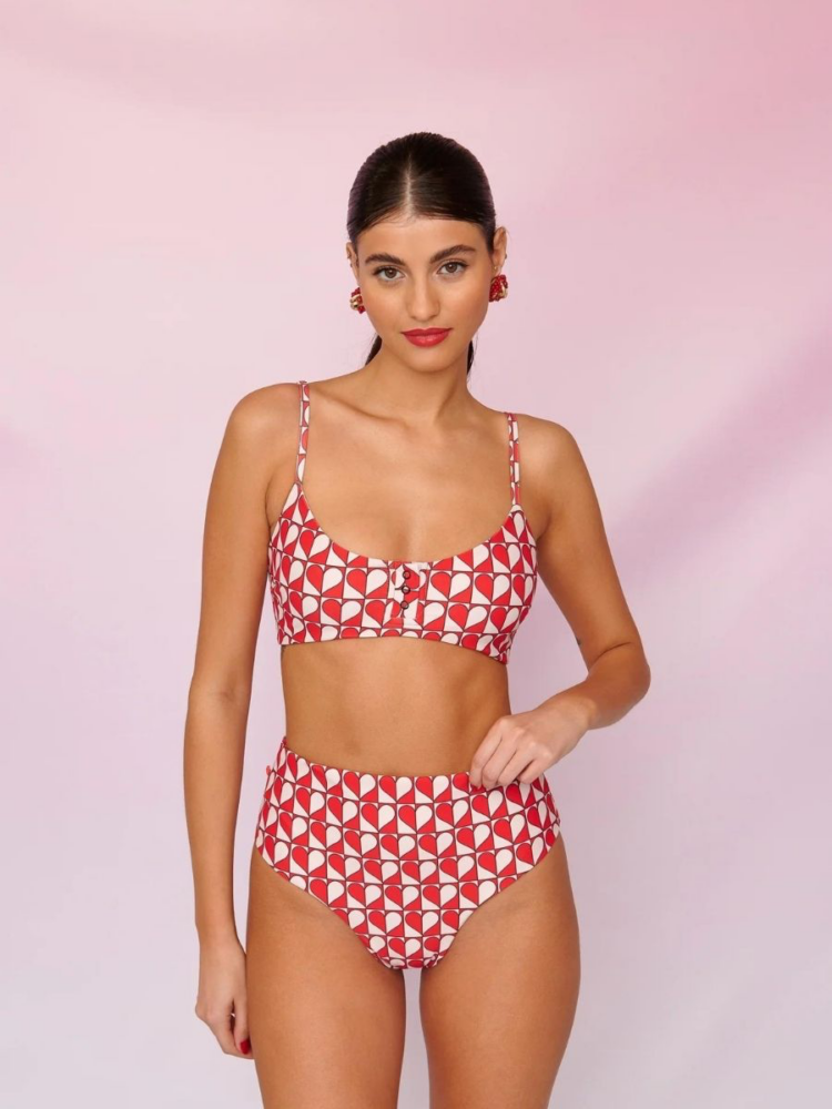 Γυναικείο Μαγιό Μπικίνι Karavan Louisa Swimwear – Ivory / Red