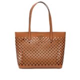 GUESS Aqua Perforated Tote Bag – Cognac / Ταμπά